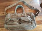 Bruine Leren Micmacbag schoudertas vintage school werk, Sieraden, Tassen en Uiterlijk, Tassen | Schoudertassen, Overige merken