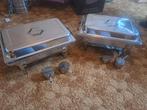2 chafing dish, Ophalen of Verzenden, Gebruikt