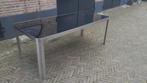 3 rvs tafels ( design), 50 tot 100 cm, Gebruikt, Rechthoekig, Ophalen
