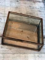 Antieke toonbankvitrine toonbank tafel vitrine display, Huis en Inrichting, Gebruikt, Met klep(pen), Onbekend, 50 tot 100 cm