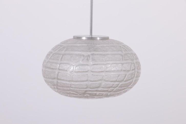 Glazen hanglamp van Doria Leuchten, Duitsland, jaren 60, Huis en Inrichting, Lampen | Hanglampen, Gebruikt, Minder dan 50 cm, Glas