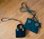 2 vintage zwart leren lak dames tassen, nieuw, Ophalen of Verzenden, Zo goed als nieuw, Zwart