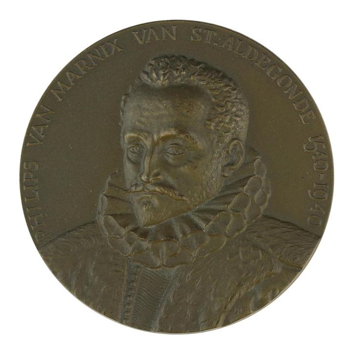 PENNING VPK 1940 Han Wezelaar : Marnix van Sint Aldegonde º, Postzegels en Munten, Penningen en Medailles, Brons, Nederland, Verzenden