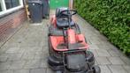 wegens inruil 1 x jonsered (husqvarna) frontmaaier  met werk, Tuin en Terras, Zitmaaiers, Gebruikt, 90 tot 120 cm, Husqvarna, Versnellingen