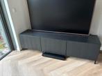 Zwartbruin Besta TV Meubel met Lappviken Deurtjes, Ophalen, Kunststof, 150 tot 200 cm, Zo goed als nieuw