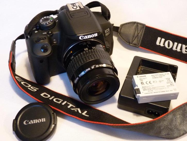 Canon EOS 700D, Canon 35-80, accu, oplader, 18mp, Audio, Tv en Foto, Fotocamera's Digitaal, Zo goed als nieuw, Spiegelreflex, Canon