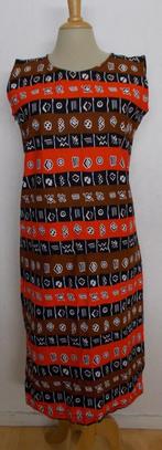 Leuke Afrika/Ibiza/etnische print jurk! L, Kleding | Dames, Jurken, Bruin, Verzenden, Maat 42/44 (L), Zo goed als nieuw