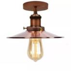 Retro plafondlamp  roodkoperen vintage hanglamp, Ophalen of Verzenden, Nieuw, Metaal, Retro vintage
