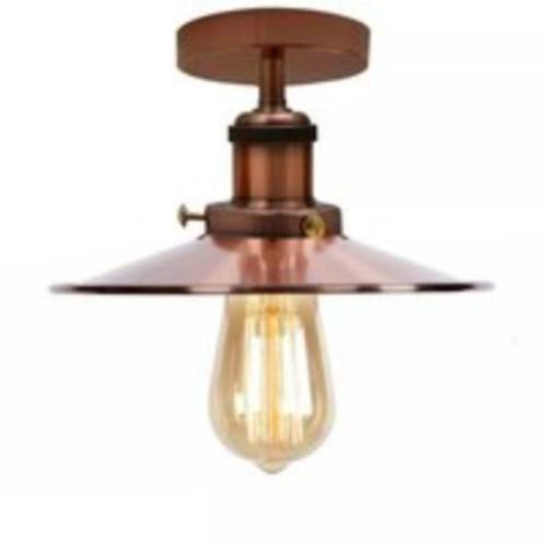 Retro plafondlamp  roodkoperen vintage hanglamp, Huis en Inrichting, Lampen | Plafondlampen, Nieuw, Metaal, Ophalen of Verzenden
