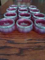 12 aubergine/ paarse theelichthouders, Ophalen of Verzenden, Zo goed als nieuw, Overige materialen, Minder dan 25 cm