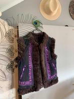 Vintage afghaanse waistcoat S M bohemian houtje touwtje, -, Ophalen of Verzenden, Zo goed als nieuw, Maat 36 (S)