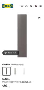 1x hoogglans grijs FARDAL pax kast deur IKEA 195x50, Ophalen, Zo goed als nieuw, 50 tot 100 cm, 150 tot 200 cm