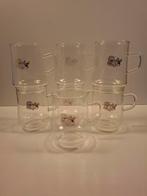 VINTAGE "PICKWICK" THEEGLAZEN MET GOUDEN OPDRUK, jaren 80, Glas of Glazen, Gebruikt, Ophalen of Verzenden, Glas