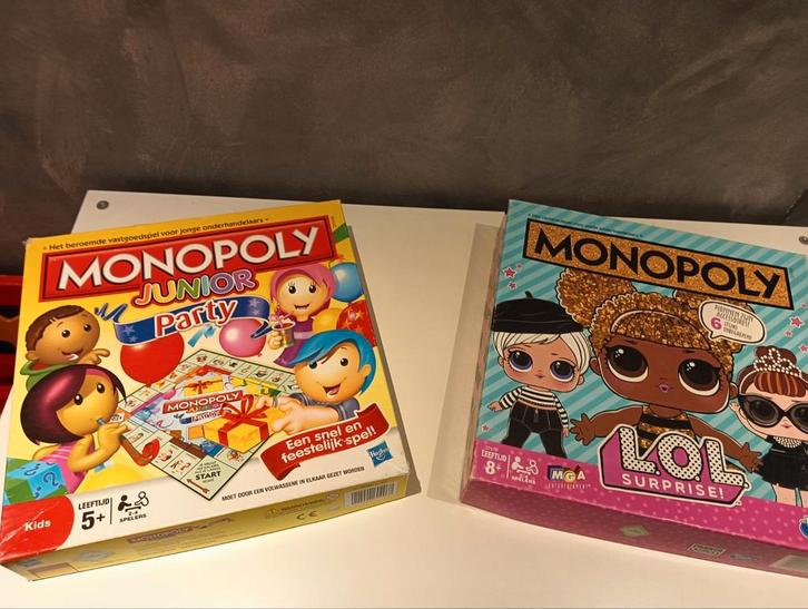 Diverse spellen - Monopoly Junior, Rummikub, Mikado, Hobby en Vrije tijd, Gezelschapsspellen | Bordspellen, Gebruikt, Een of twee spelers