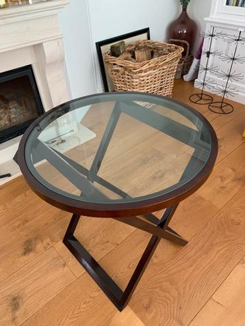 Side table - ronde ( bijzet) tafel van hout - tekst maten  beschikbaar voor biedingen