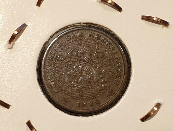 Halve cent 1936 nr.3 (03), Postzegels en Munten, Munten | Nederland, Overige waardes, Koningin Wilhelmina, Ophalen of Verzenden
