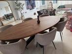 Eiken Eettafel met Teddy Stoelen, Huis en Inrichting, Ophalen, Gebruikt, 100 tot 150 cm, Eikenhout