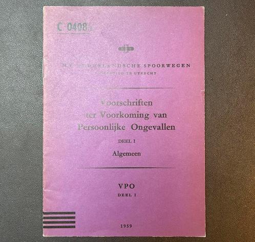 Zakboekje NS ‘Voorschriften voorkoming ongevallen’ (1959), Verzamelen, Spoorwegen en Tramwegen, Zo goed als nieuw, Trein, Boek of Tijdschrift