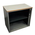 Amerland Roldeurkast Zilvergrijs Grijs, Huis en Inrichting, Kasten | Roldeurkasten en Archiefkasten, Gebruikt, Met slot, Minder dan 100 cm