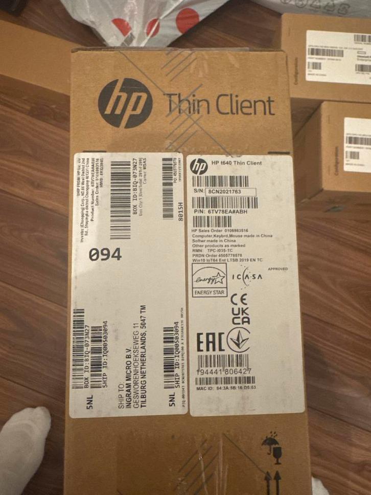HP t640 Thin Client - Nieuw in doos, Computers en Software, Desktop Pc's, Nieuw, Onbekend, SSD, 8 GB, Ophalen of Verzenden