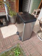 RVS dubbele prullenbak, Ophalen, Gebruikt