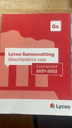 Lyceo examenstof vwo 2021-2022 samenvattingen  Ges/WisC/Eco, Boeken, Schoolboeken, Ophalen of Verzenden, VWO, Geschiedenis, Zo goed als nieuw