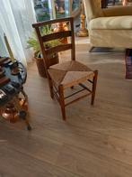 Vintage Houten Stoel met Riet Zitting, Ophalen of Verzenden