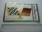 sticker oud Duitsland Finishvlag race porsche bmw mercedes, Verzenden, Zo goed als nieuw, Bedrijf of Vereniging