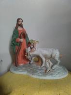 14251) mooi oud ceramische beeld  Jozef met ezel, Antiek en Kunst, Ophalen of Verzenden
