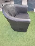 Leren fauteuil, Huis en Inrichting, Ophalen, Zo goed als nieuw, Modern, 50 tot 75 cm