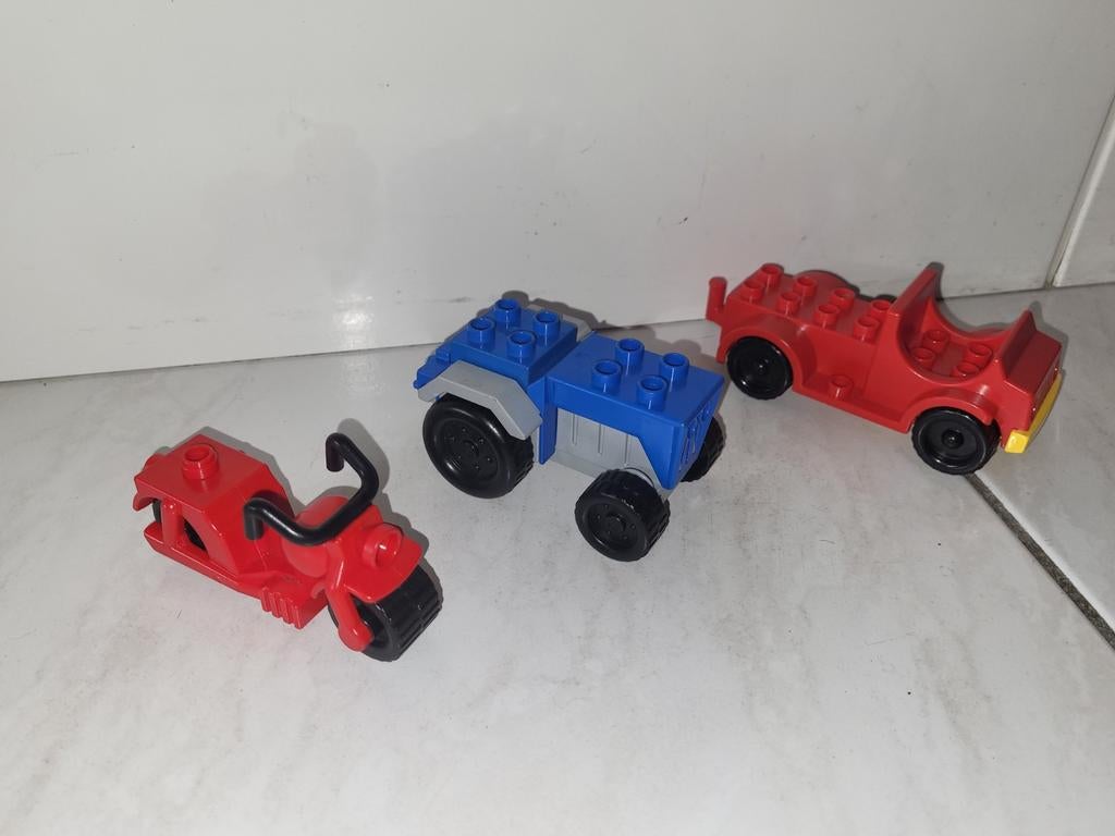 Duplo motor tractor en auto, Kinderen en Baby's, Speelgoed | Duplo en Lego, Gebruikt, Ophalen of Verzenden, Duplo, Duplo