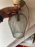 2 hanglampen metaal met koperen plafondkap, Ophalen, Nieuw, Metaal, Modern