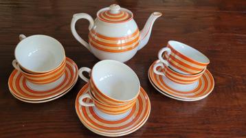 Vintage thee servies Societe Ceramique  beschikbaar voor biedingen