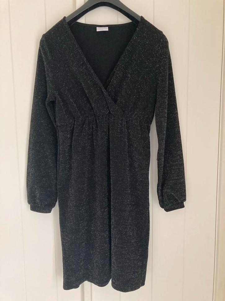 MAMALICIOUS Zwangerschapsjurk M Glitter, Kleding | Dames, Jurken, Zo goed als nieuw, Maat 38/40 (M), Zwart, Ophalen
