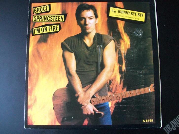Bruce Springsteen met I'm On Fire 7 inch (1984) nieuwstaat, Cd's en Dvd's, Vinyl Singles, Zo goed als nieuw, Single, Pop, 7 inch