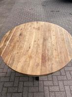 Ronde eettafel, 130cm, robuust sterk hout, Huis en Inrichting, Tafels | Eettafels, Gebruikt, Rond, Ophalen of Verzenden, Landelijk