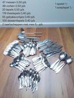 Grote Partij bestek, borden, thee glazen, fris en bier glaze, Ophalen, Gebruikt, Rvs of Chroom