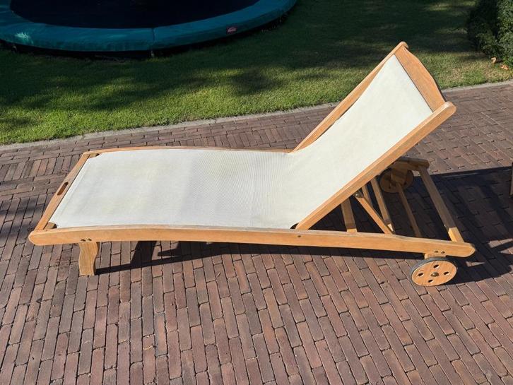 Nieuwe ligstoel te koop, Tuin en Terras, Ligbedden, Nieuw, Hout, Verstelbaar, Ophalen