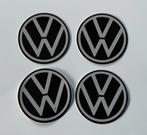 VW  zwart velg logo merk embleem stickers 5CM .  plat 2D, Auto diversen, Auto-accessoires, Ophalen of Verzenden, Nieuw