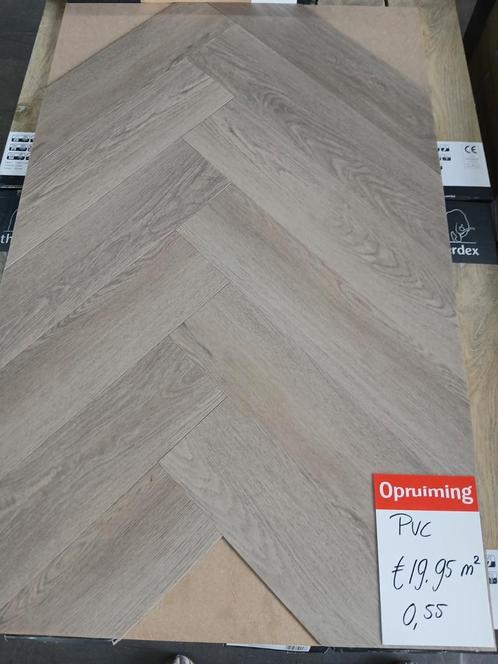 PVC visgraat, Huis en Inrichting, Stoffering | Vloerbedekking, Nieuw, Beige, Grijs, 75 m² of meer, Ophalen