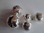5 antieke zilveren kerstballen, Diversen, Kerst, Ophalen, Zo goed als nieuw