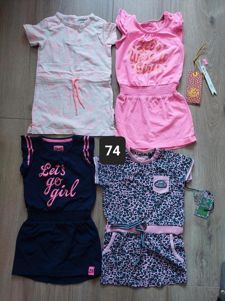 Meisjeskleding Maat 74 - Leuke Set!, Kinderen en Baby's, Babykleding | Maat 74, Zo goed als nieuw, Meisje, Jurkje of Rokje, Ophalen of Verzenden