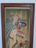 Schilderij Batik - Indonesische kunst 48x148cm, Antiek en Kunst, Ophalen of Verzenden