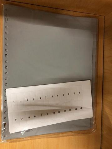 Tabbladen grijs met 15 venstertabs beschikbaar voor biedingen
