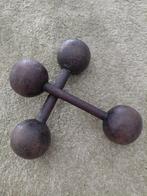 Antieke gietijzeren halters - dumbbells - handgewichten, Ophalen of Verzenden