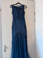 Mooie donkerblauwe avond/gala jurk zeemeermin model, Maat 38/40 (M), Ophalen of Verzenden, Galajurk, Zo goed als nieuw