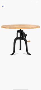 Mangohout gietijzer tafel, Ophalen, 100 tot 150 cm, Rond, 50 tot 100 cm