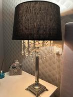 2 Elegante Zwarte Tafellamp met Kristallen, Huis en Inrichting, Lampen | Vloerlampen, Ophalen, Eric Kuster styl, Zo goed als nieuw