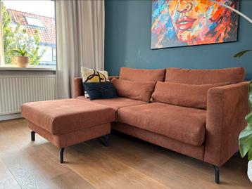 3-zits bank Cognac kleur