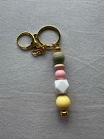 Vrolijke Sleutelhanger met Pastel Kralen, Sieraden, Tassen en Uiterlijk, Armbanden, Overige kleuren, Kunststof of Plastic, Nieuw